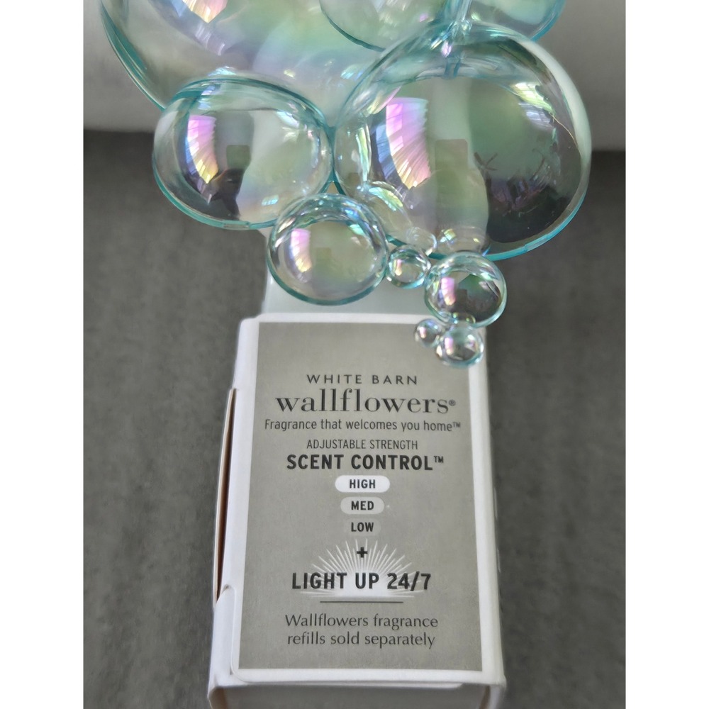 Bath & Body Works White Barn Wallflowers Iridescent Bubbles Scent Control Plug